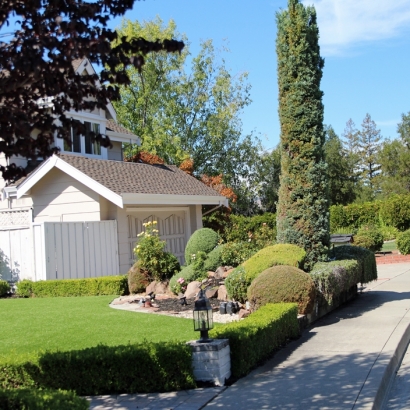 Synthetic Lawn Yorba Linda, California Landscape Rock, Front Yard