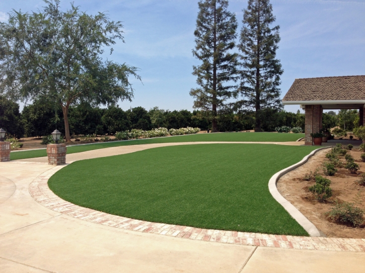 Artificial Turf Installation Midway City, California Paver Patio, Front Yard Design
